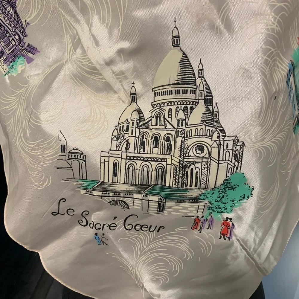 Vintage Paris Landmark Scarf